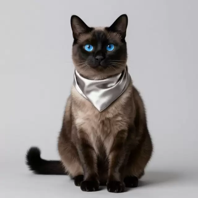 Midnight Black Siamese Cat