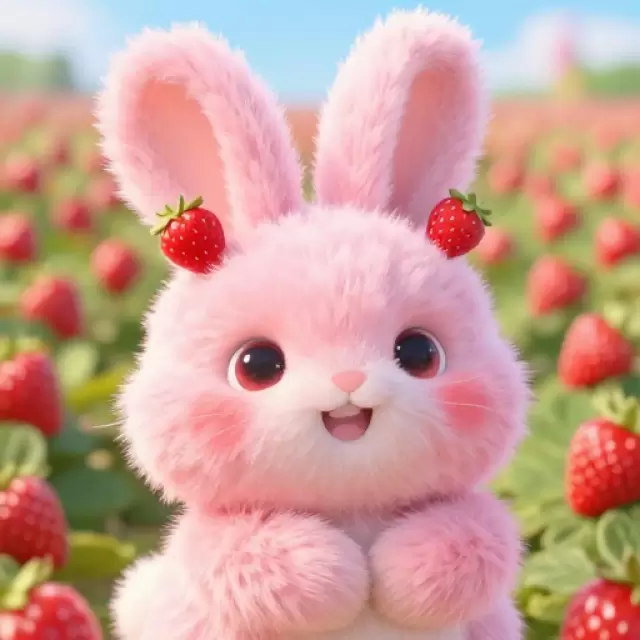 Strawberry Pink Bunny