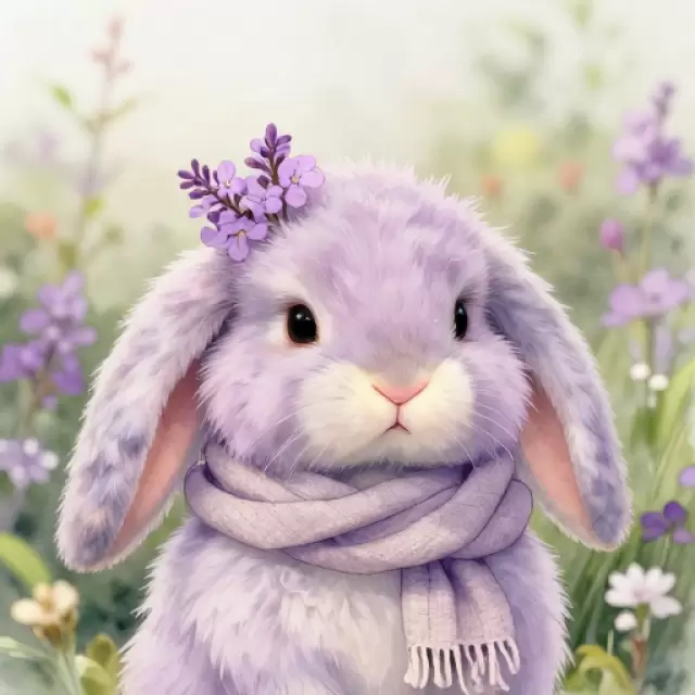 Lilac Fluff Bunny