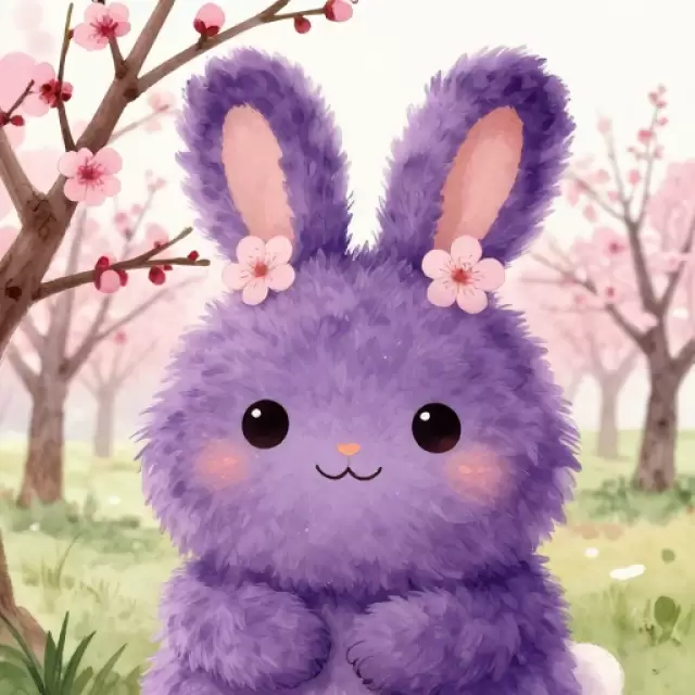 Plum Purple Bunny