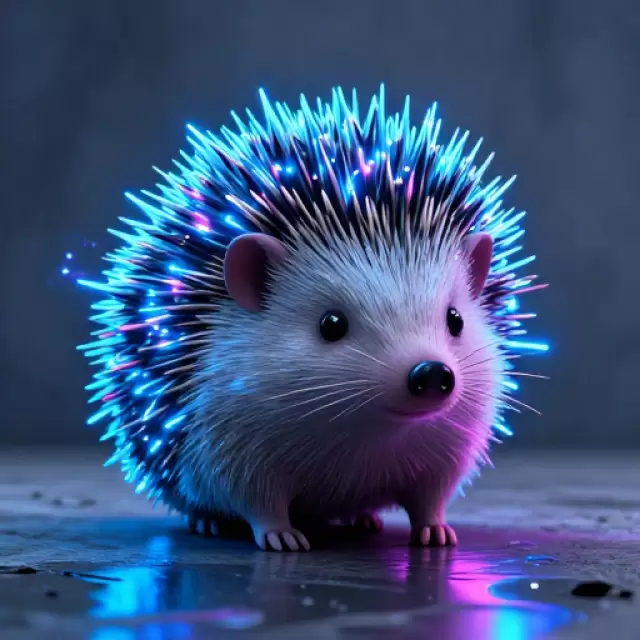 Neon Hedgehog Spark