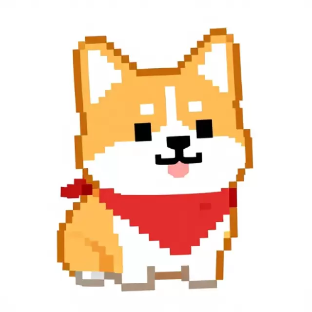 Pixel Pup with Bandana