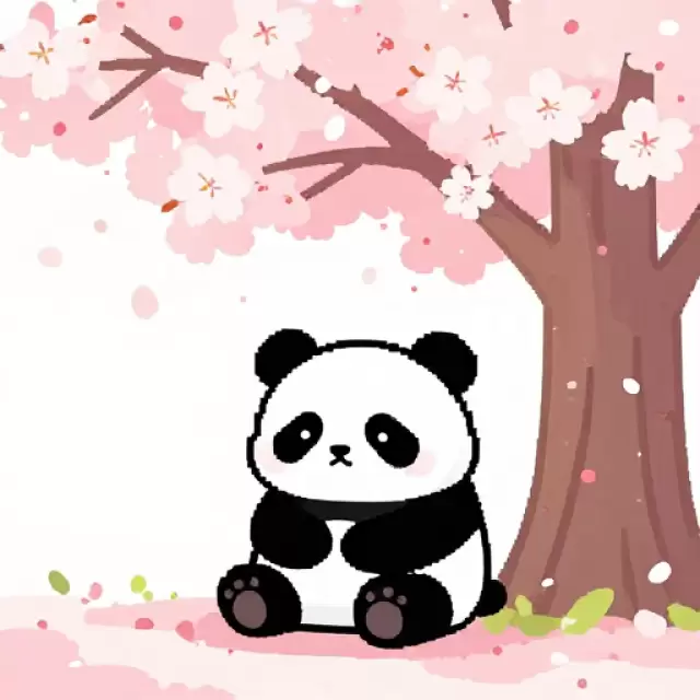 Pixel Sakura Panda
