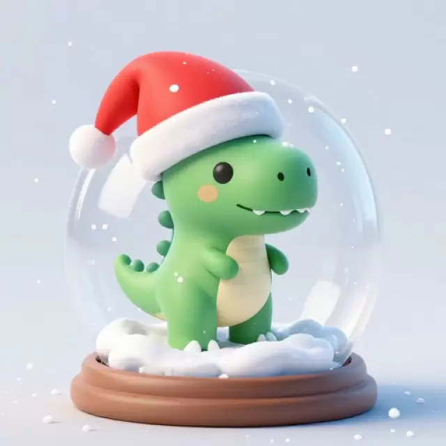 Snow Globe Dino