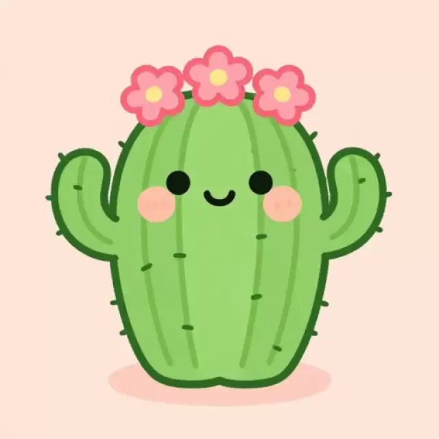 Cactus with a Flower Crown