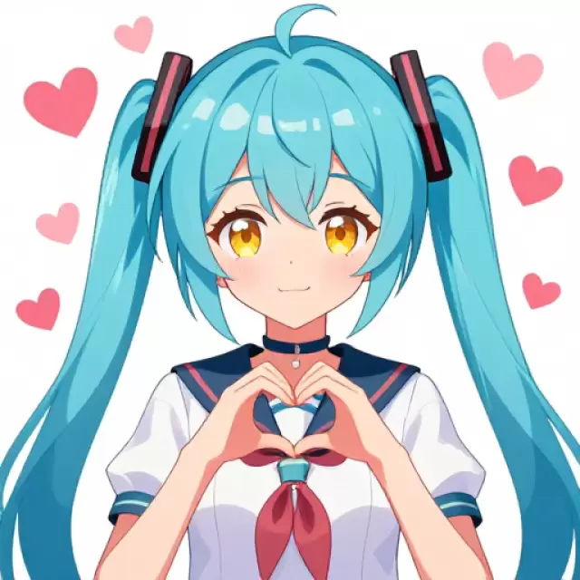 Japanese Teen with Pastel Blue Twintails