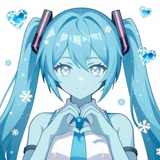 Ice Queen with Blue Twintails
