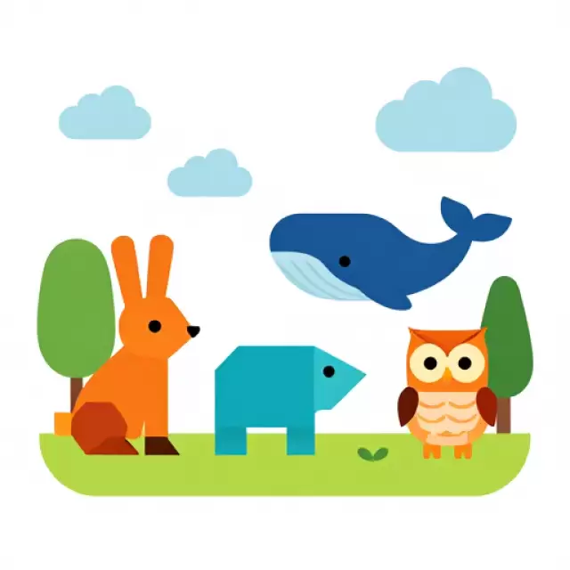 Geometric Animal Friends