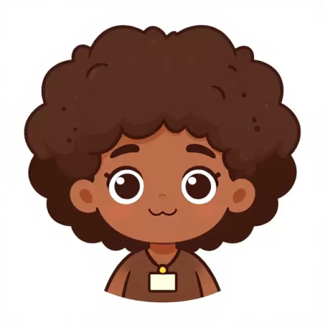 Black Girl with Afro Puffs and Gold Hoops
