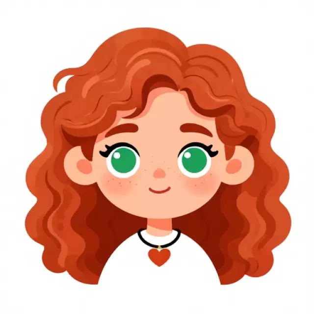 Redhead with Freckles and Green Eyes
