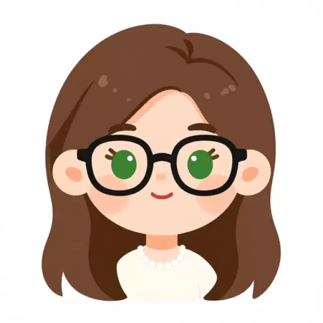 Brunette with Glasses and Pearls