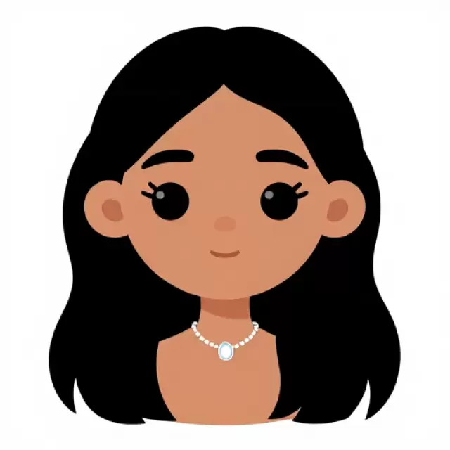 Southeast Asian Girl with Long Black Hair