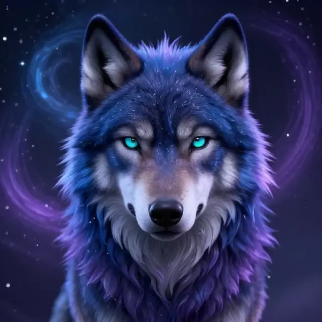 Galaxy Wolf Pup