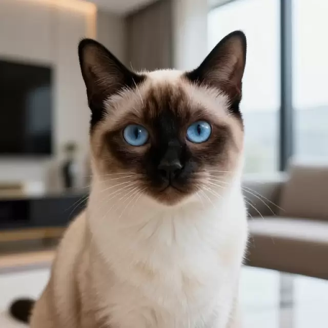 Charcoal Siamese Cat