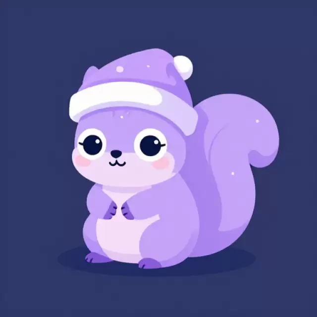 Sleepy Lavender Squirrel