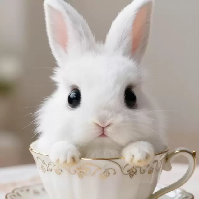 White Fluffy Bunny