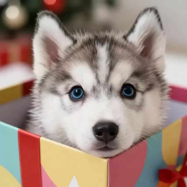 Peeking from Gift Box