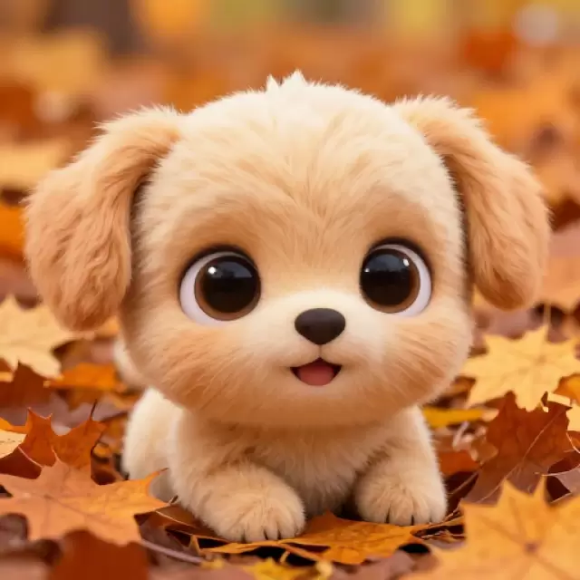 Playing in Autumn Leaves