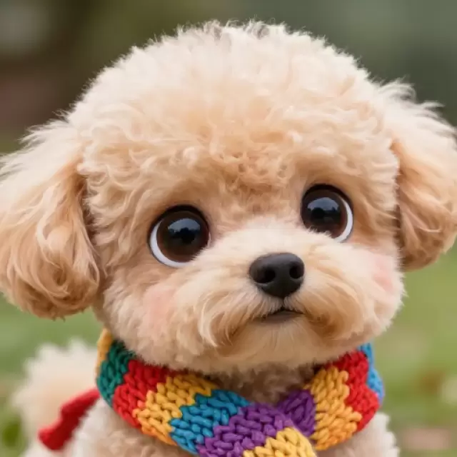 Wearing Knitted Scarf