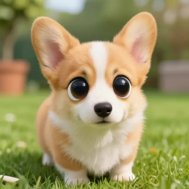 Corgi Sploot on Grass