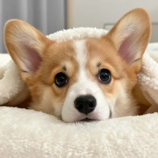 Peeking from Blanket