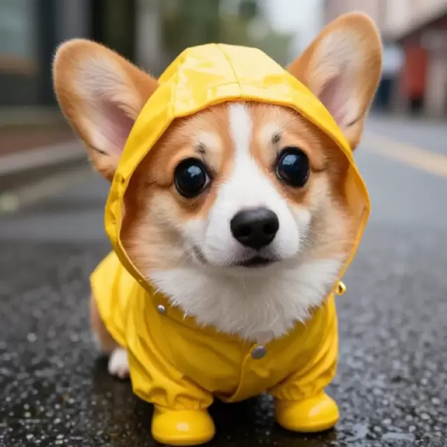 Wearing Yellow Raincoat