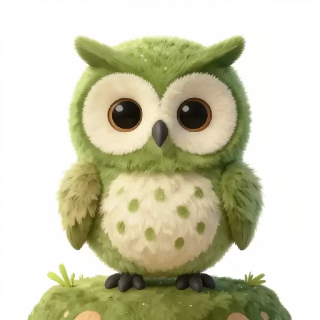 Olive Green Owl Sprite