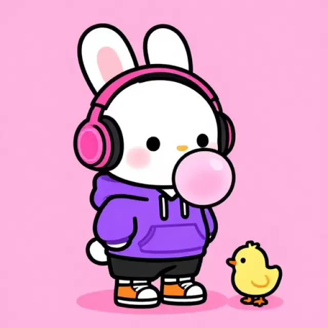 Hip Rabbit with Headphones
