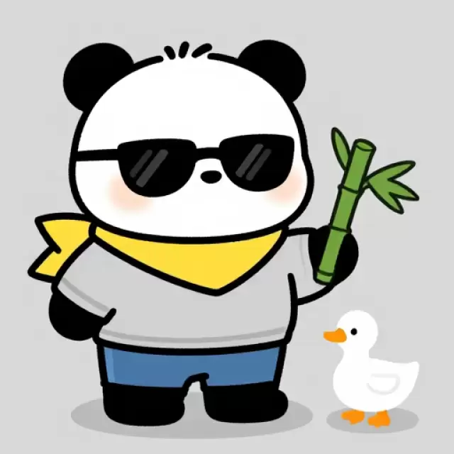 Trendy Panda with Scarf